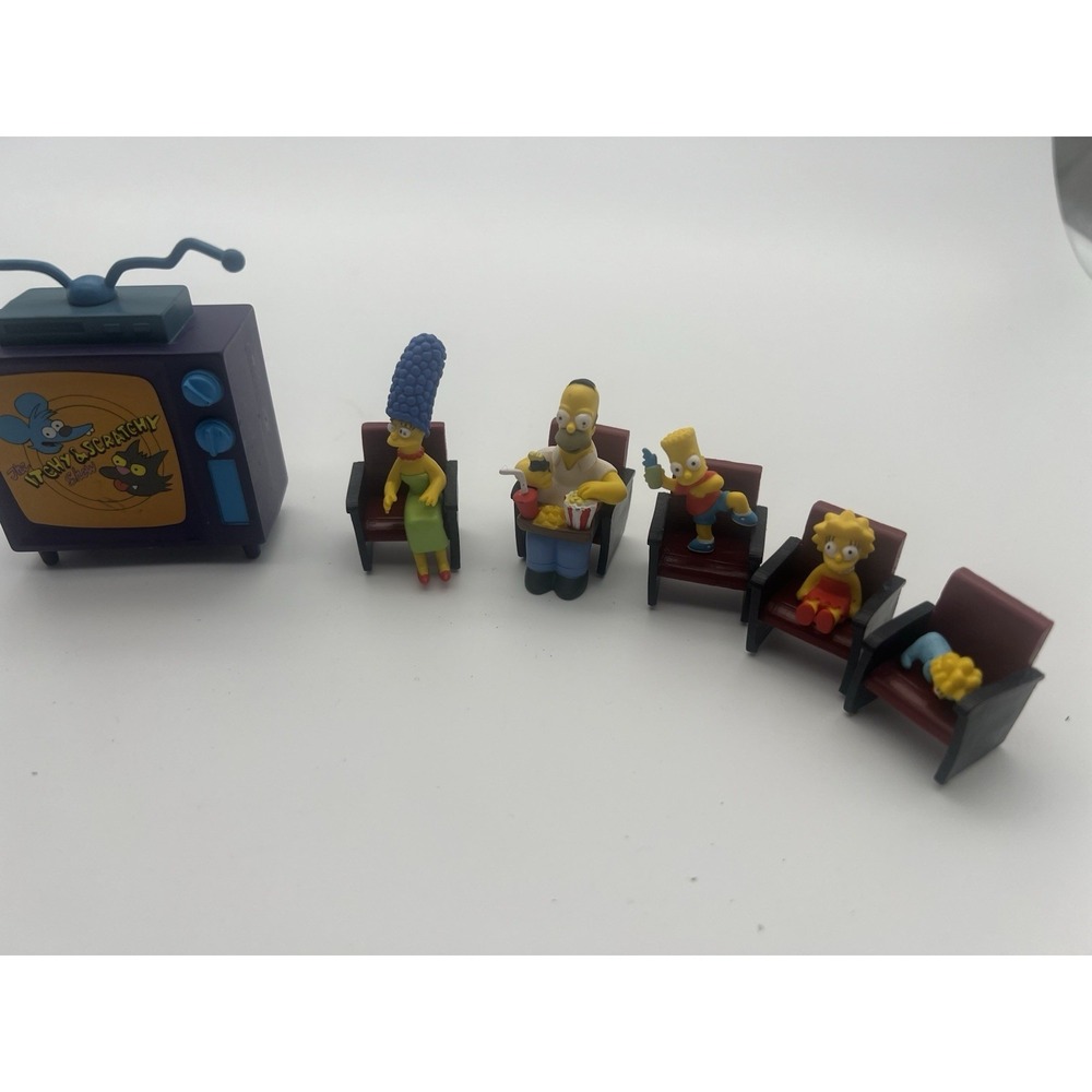 The Simpsons TELEVISION Set ITCHY & SCRATCHY playmates TV And Movie Set